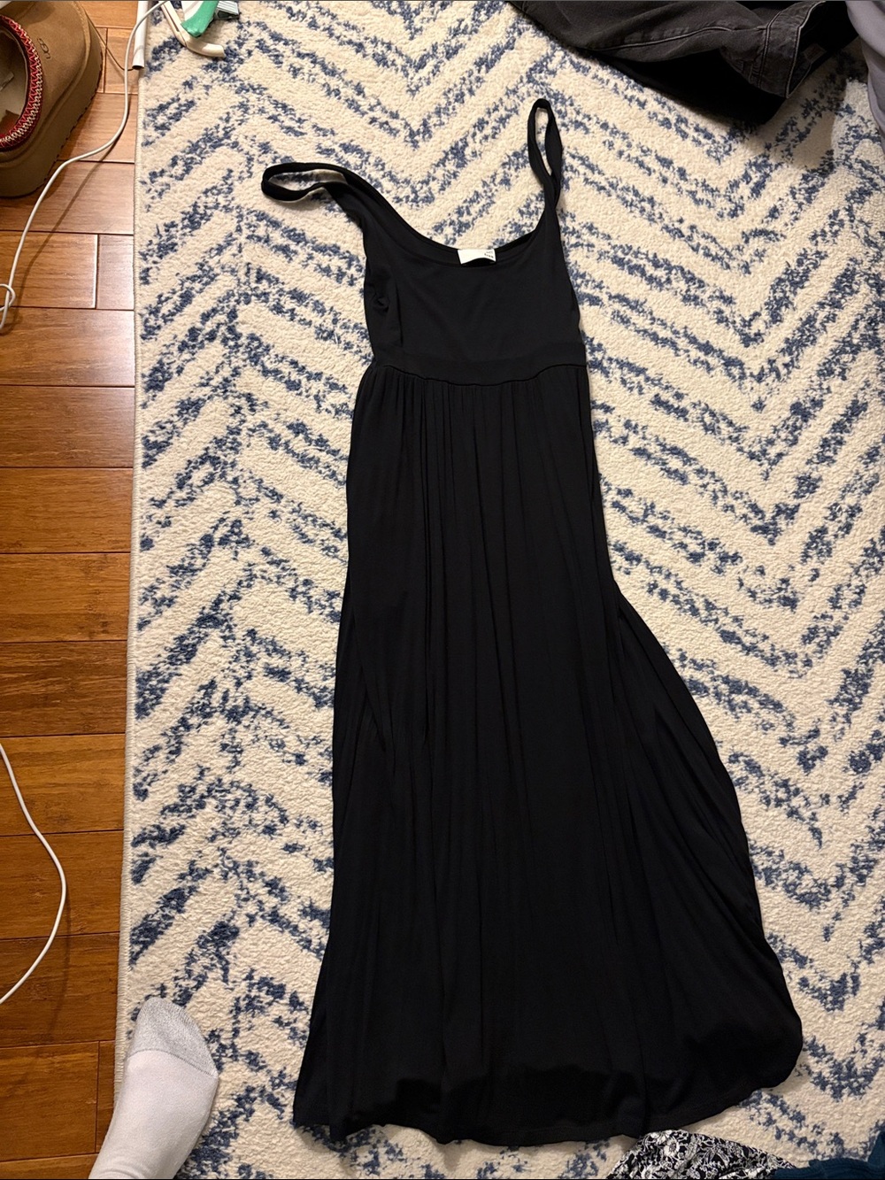Wilfred Black Sleeveless Maxi Dress